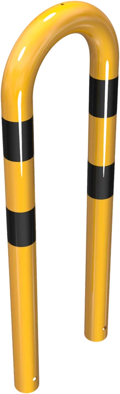 Rammschutz zum einbetonierne 400mm Rammschutz zum einbetoniern ges. breite 400 mm Ø 76 mm, gelb - schwarz schräg links oben