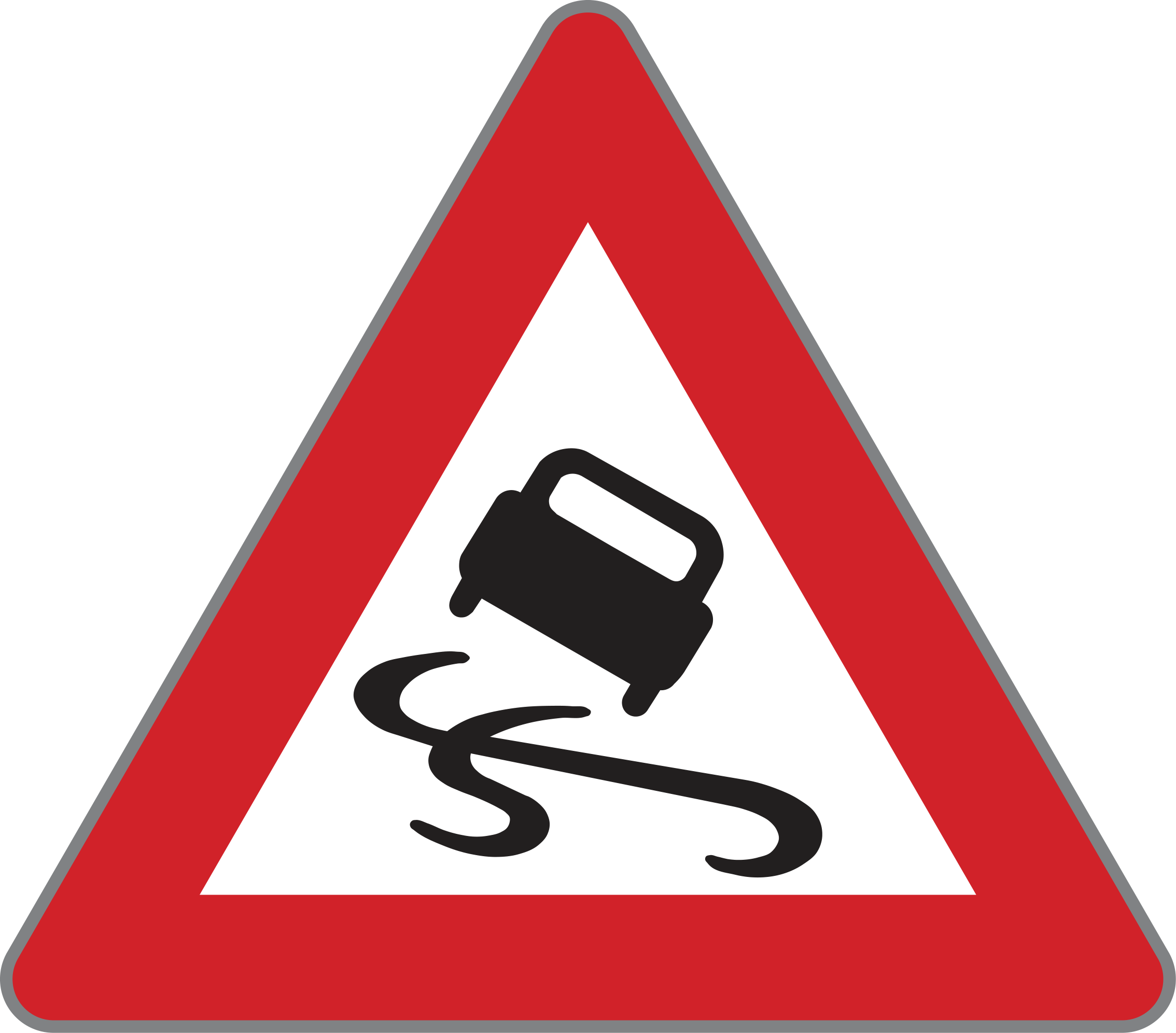 Verkehrszeichen Schleudergefahr