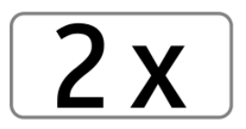 Zusatztafel „2 x“