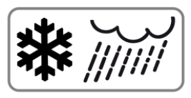 Zusatztafel Symbole Schnee und Regen