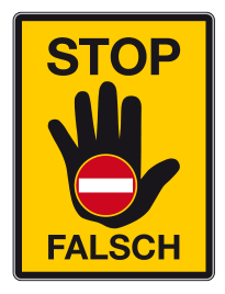 Geisterfahrer-Warntafel