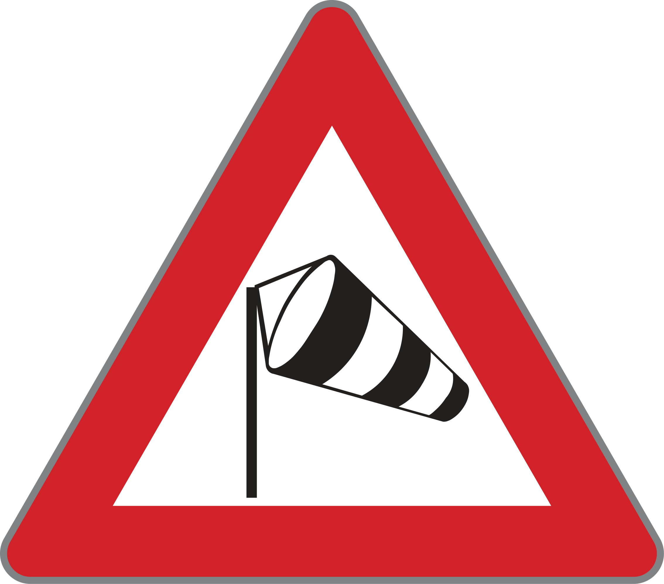 Verkehrszeichen Seitenwind