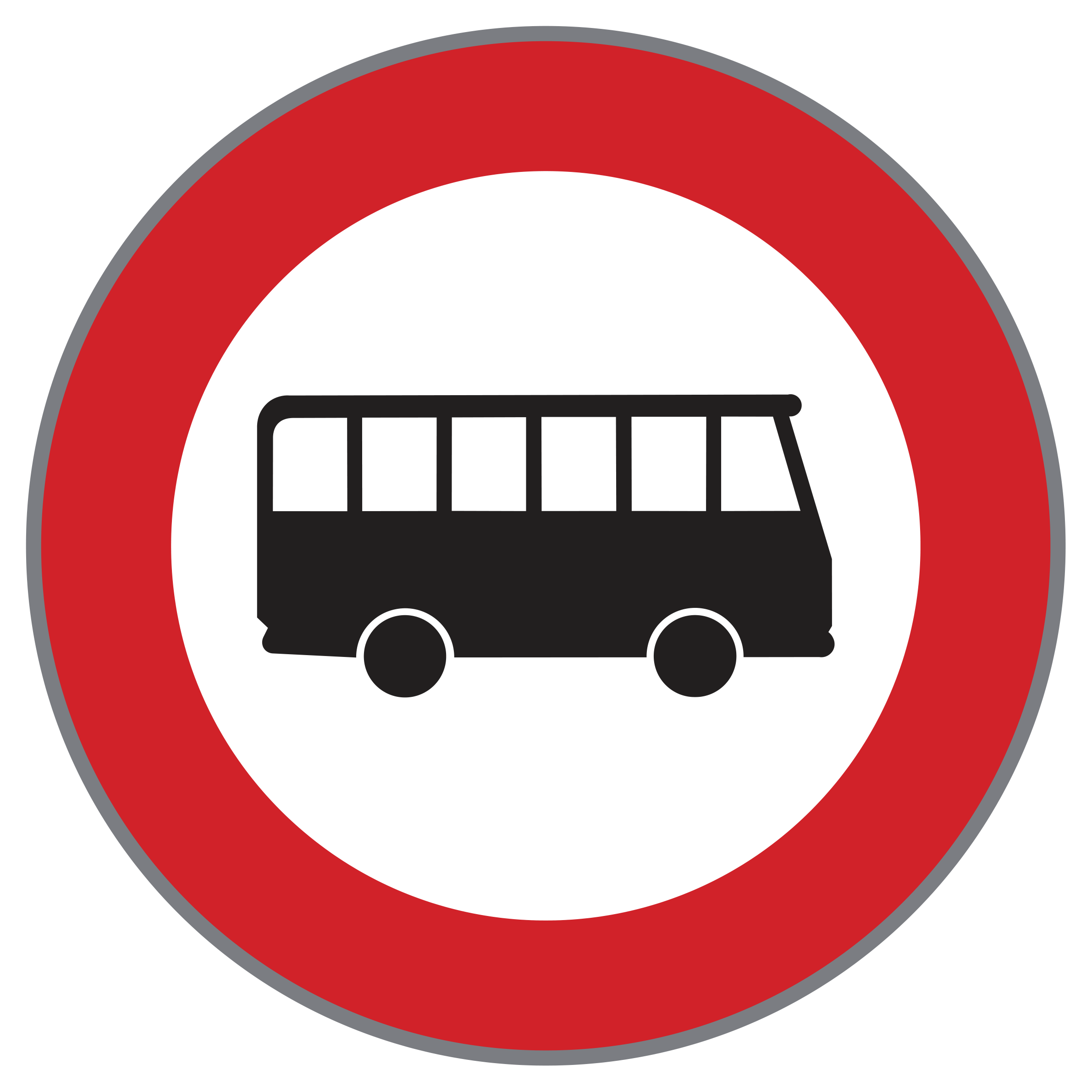 Verkehrszeichen Fahrverbot für Omnibusse