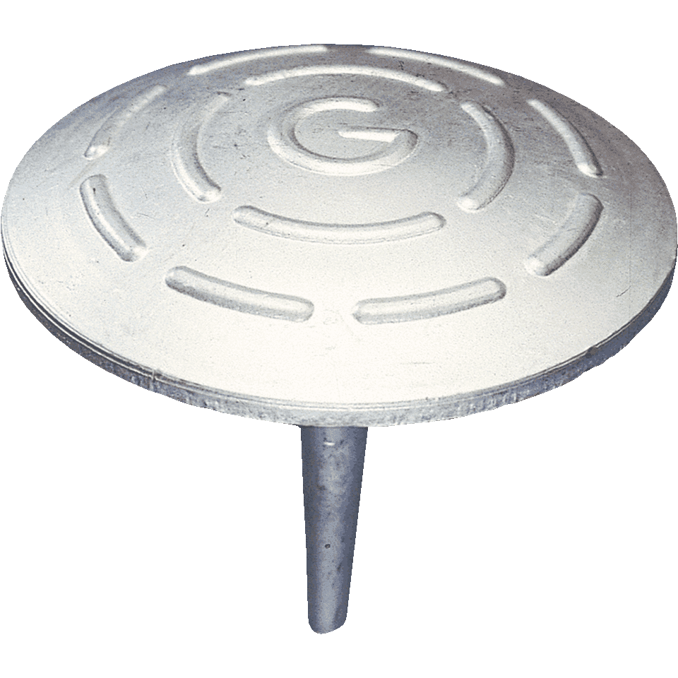 Markierungsnagel aus Aluminium mit geprägtem Oberflächenmuster