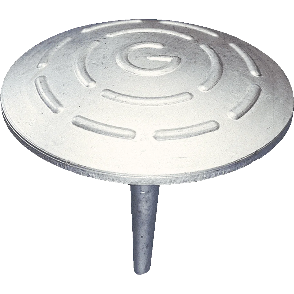 Markierungsnagel aus Aluminium mit geprägtem Oberflächenmuster