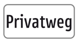 Zusatztafel „Privatweg“