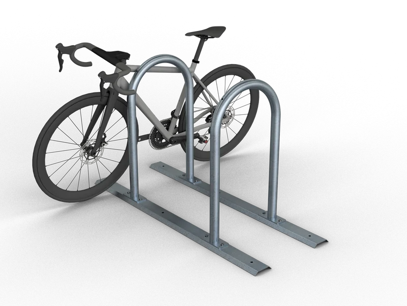 Fahrradanlehn-Rundbügel für 2 stellplätze, Dübelmontage  Bsp. Bild
