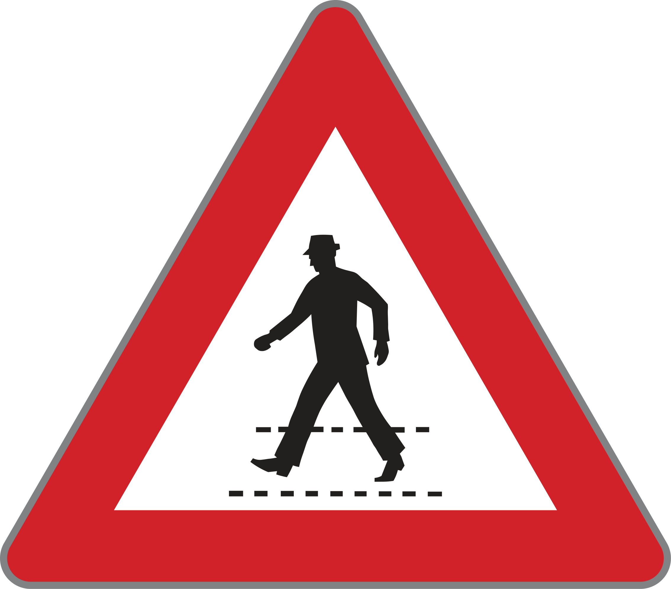 Verkehrszeichen Fußgängerübergang
