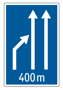 Voranzeiger für Fahrstreifenverlauf (Autobahn)