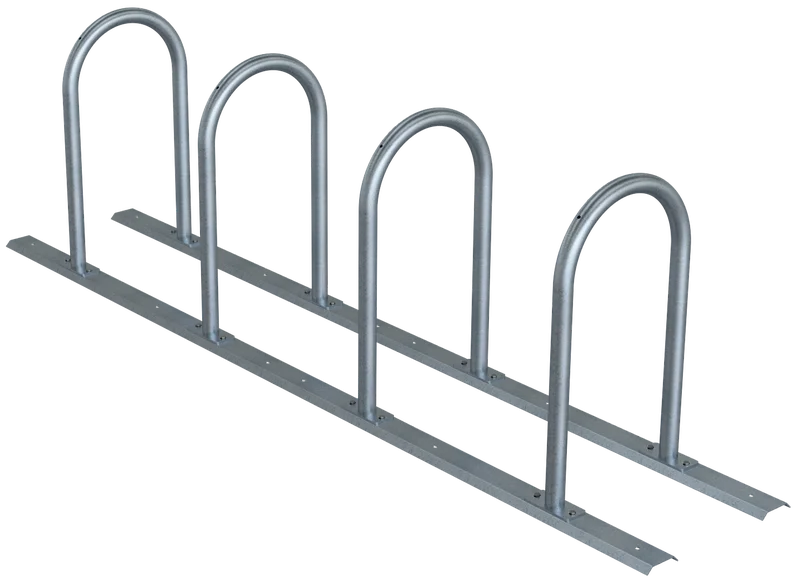 Fahrradanlehn-Rundbügel für 4 Stellplätze, Dübelmontage  