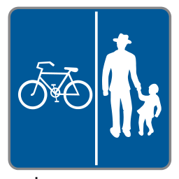 Verkehrszeichen Geh- und Radweg ohne
