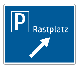 1. Ausfahrtswegweiser Rastplatz