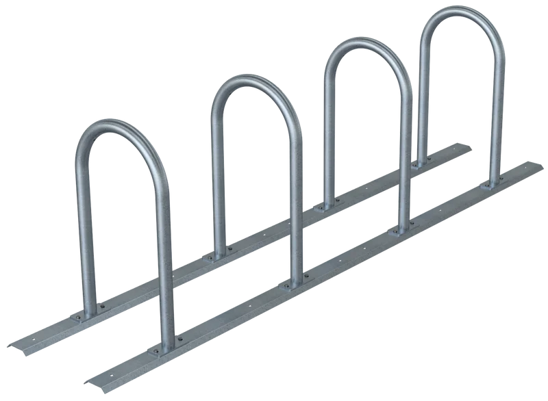 Fahrradanlehn-Rundbügel für 4 Stellplätze, Dübelmontage  