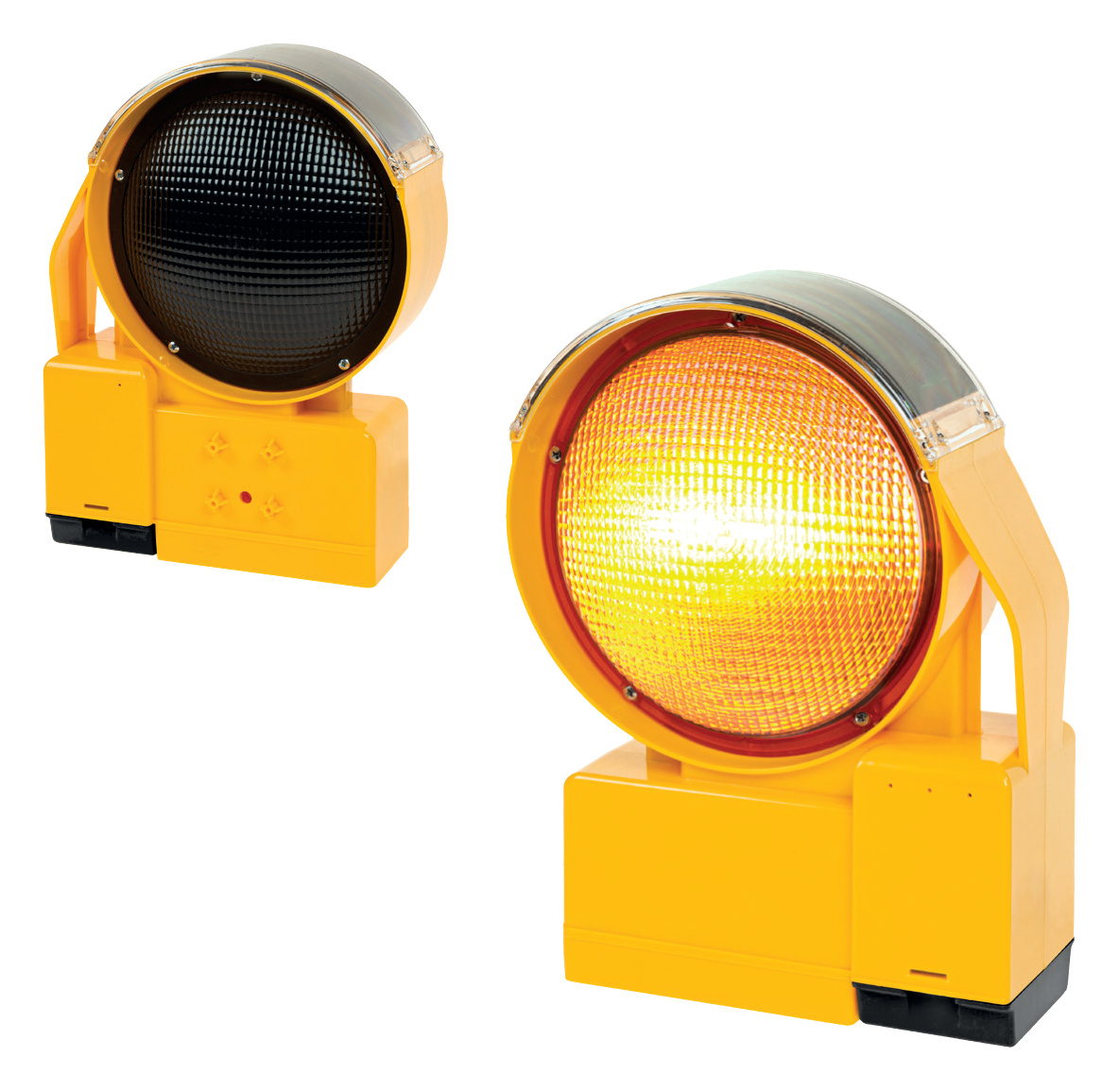 Solar-Warnleuchte D1-Solar Hybrid, beidseitig Gelb Klasse L6