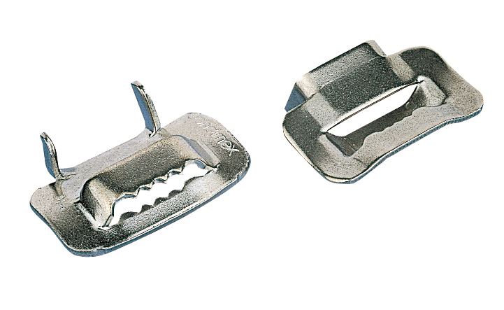 Schlaufen für Stahlband, aus rostfreiem Stahl (Bandimex S 254, 1/2 Zoll, A2) (Preis je 100 Stk.)