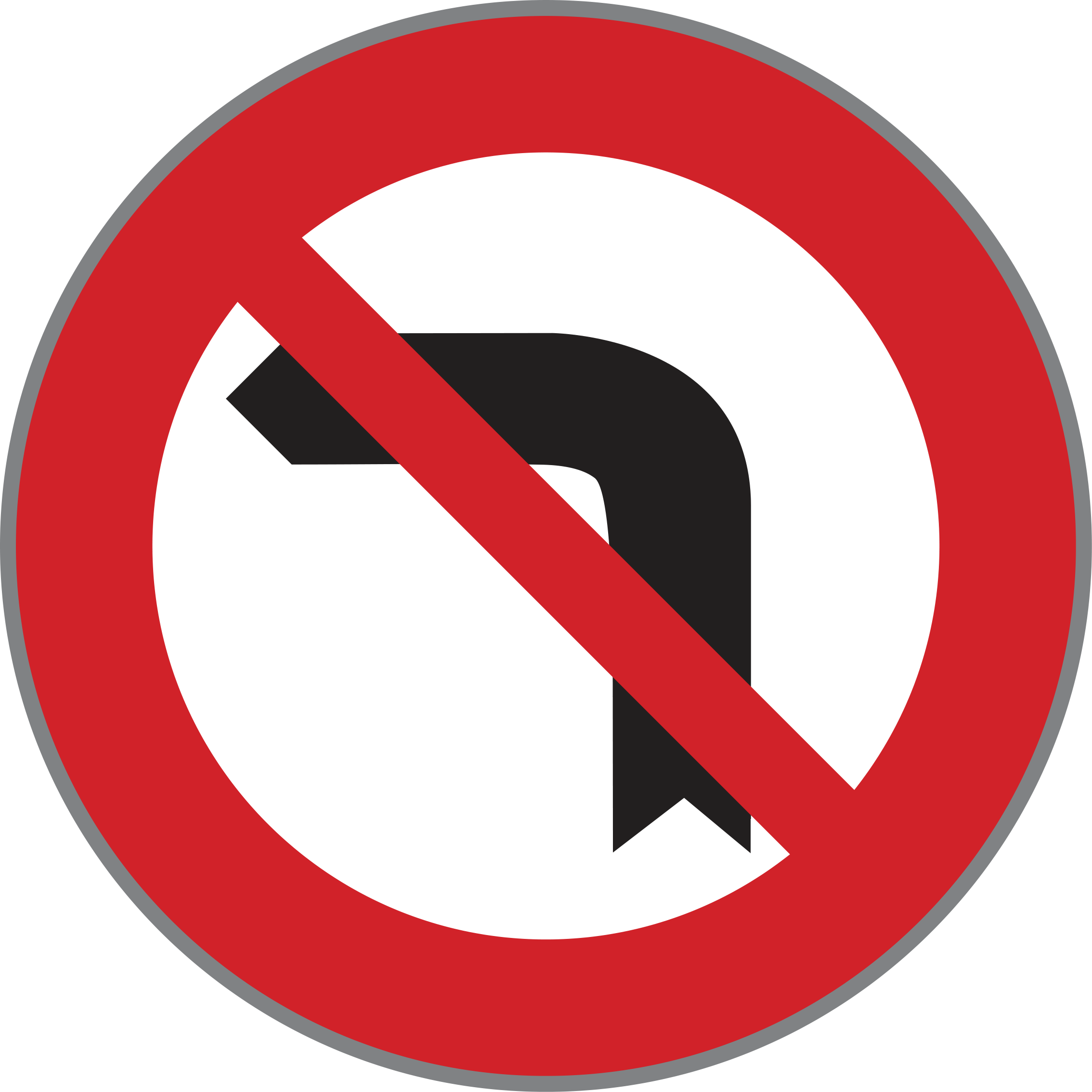 Verkehrszeichen Einbiegen nach links verboten