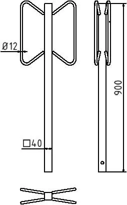 Fahrrad Einzelparker 2 Stellplätze, Einbetonieren